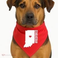 RED For ED Indiana Education USA-Made Doggie Bandana thumb 1