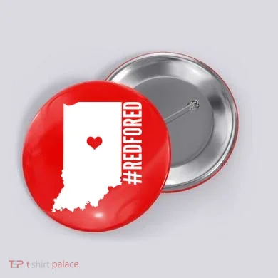 RED For ED Indiana Education Button