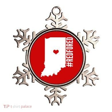 RED For ED Indiana Education Ornament