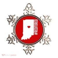 RED For ED Indiana Education Ornament thumb 0