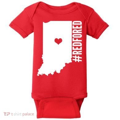 RED For ED Indiana Education Baby Bodysuit