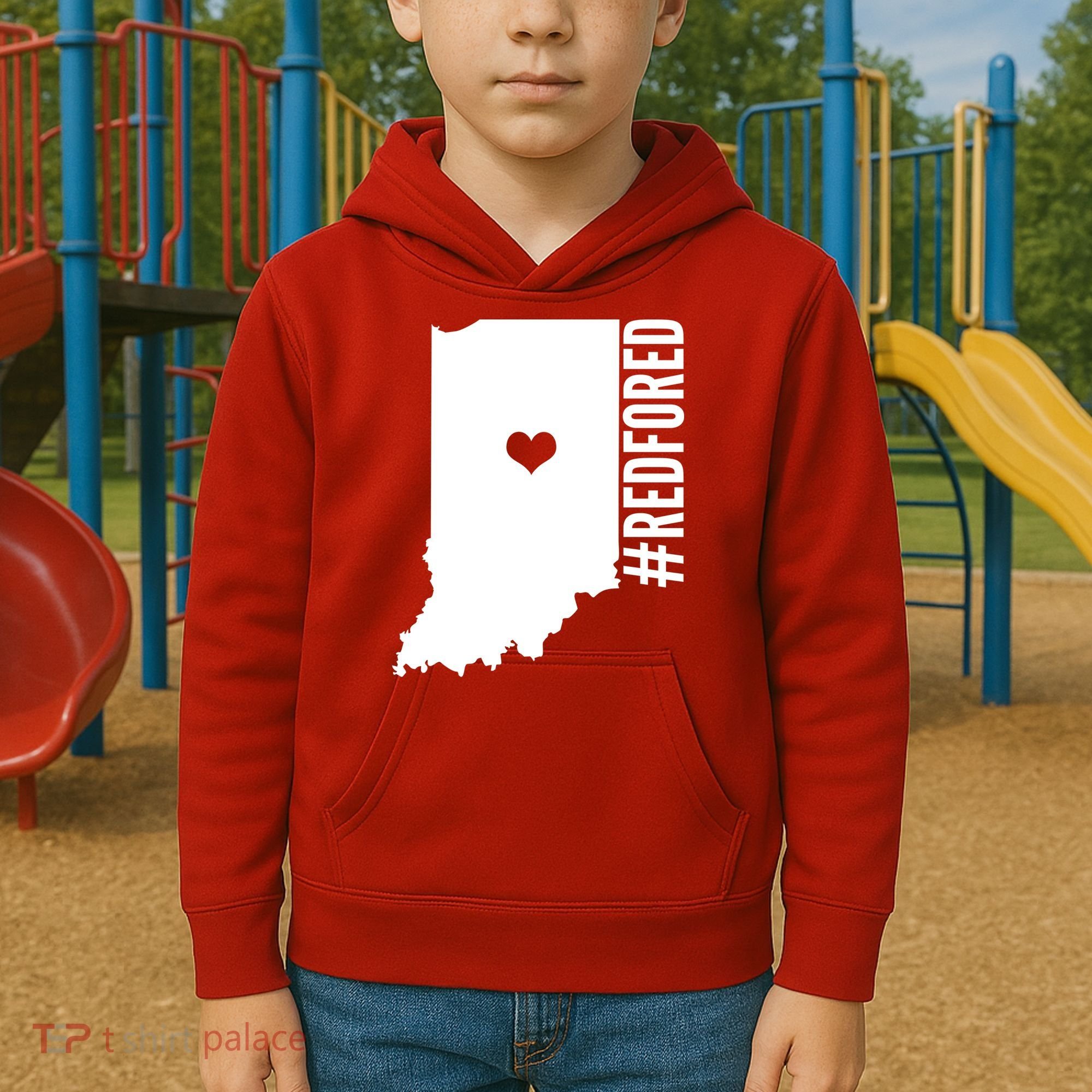 RED For ED Indiana Education Kids Hoodie