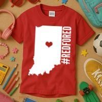 RED For ED Indiana Education Kids T-Shirt thumb 3