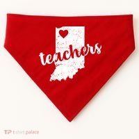 Red For Ed Indiana Teachers USA-Made Doggie Bandana thumb 0