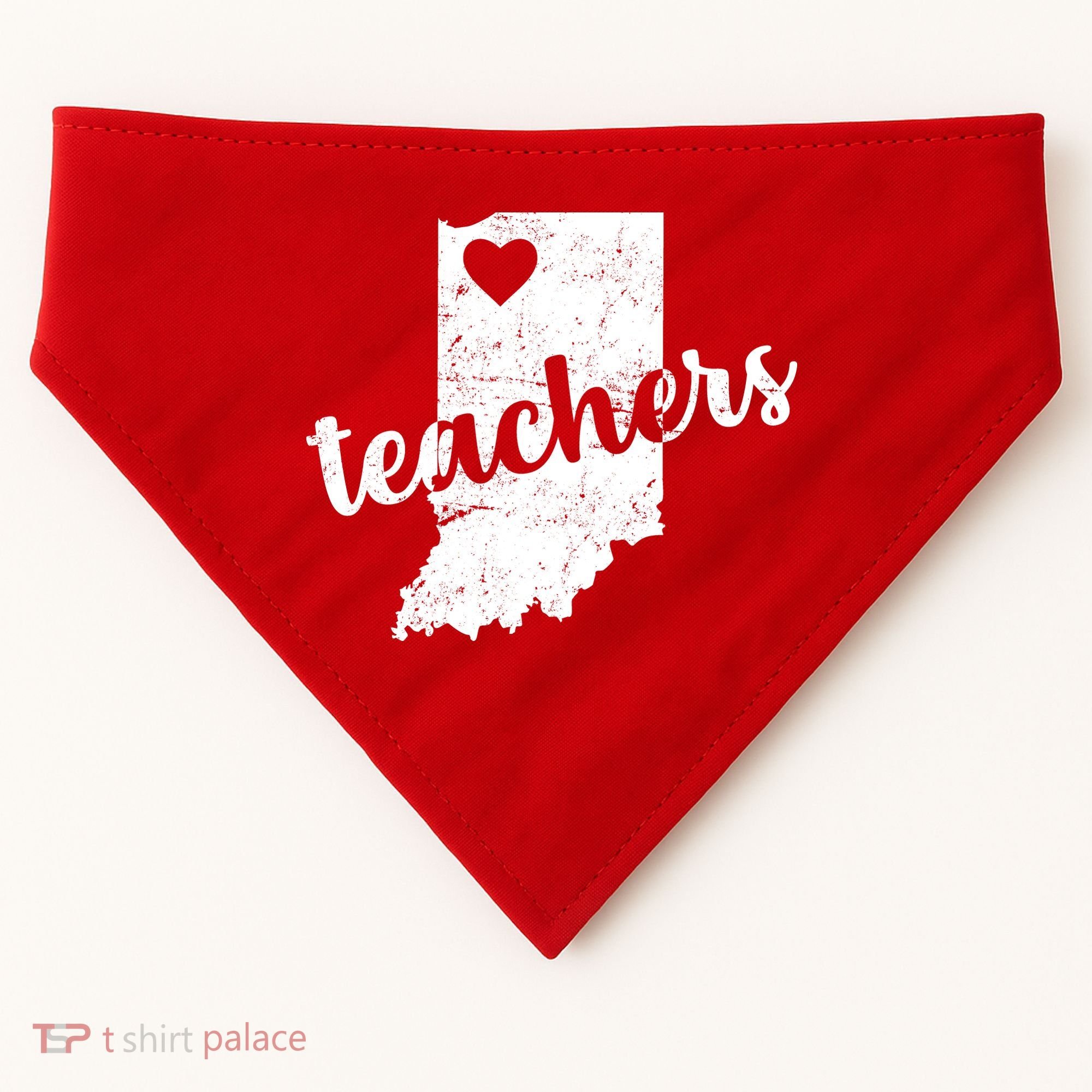 Red For Ed Indiana Teachers USA-Made Doggie Bandana