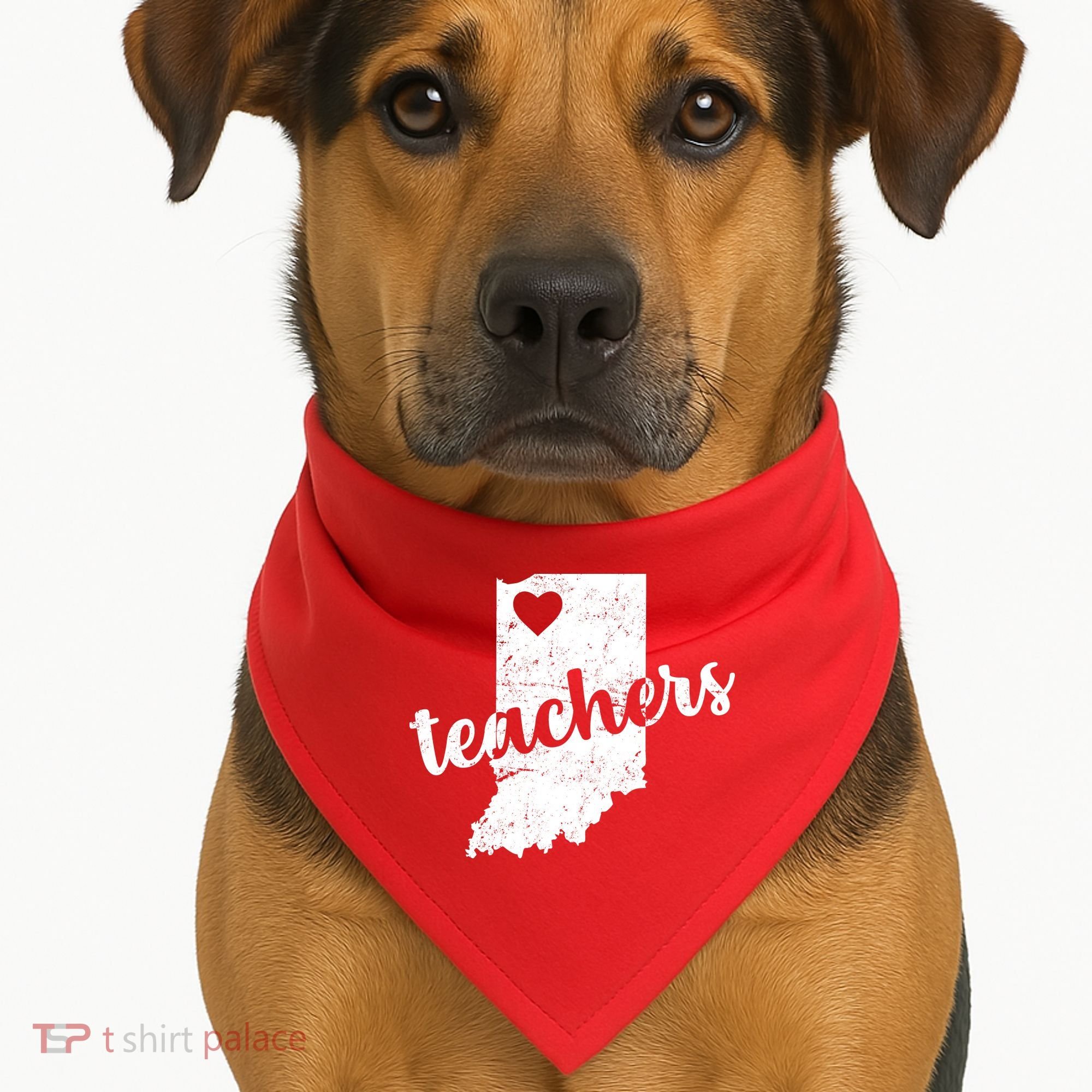 Red For Ed Indiana Teachers USA-Made Doggie Bandana