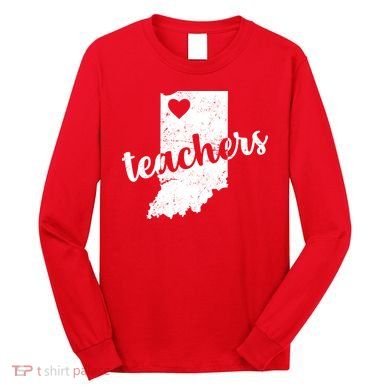 Red For Ed Indiana Teachers Long Sleeve Shirt