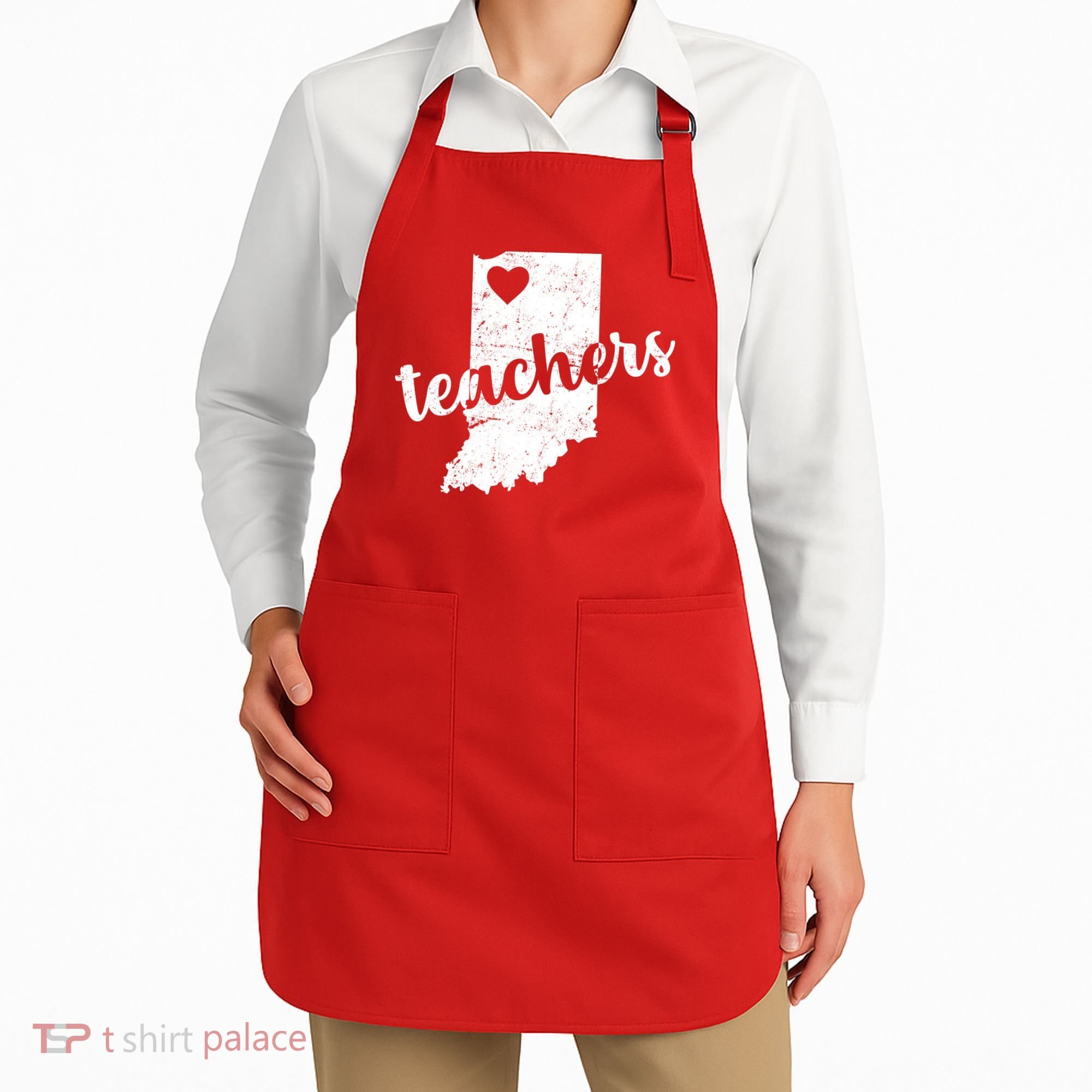 Red For Ed Indiana Teachers Apron