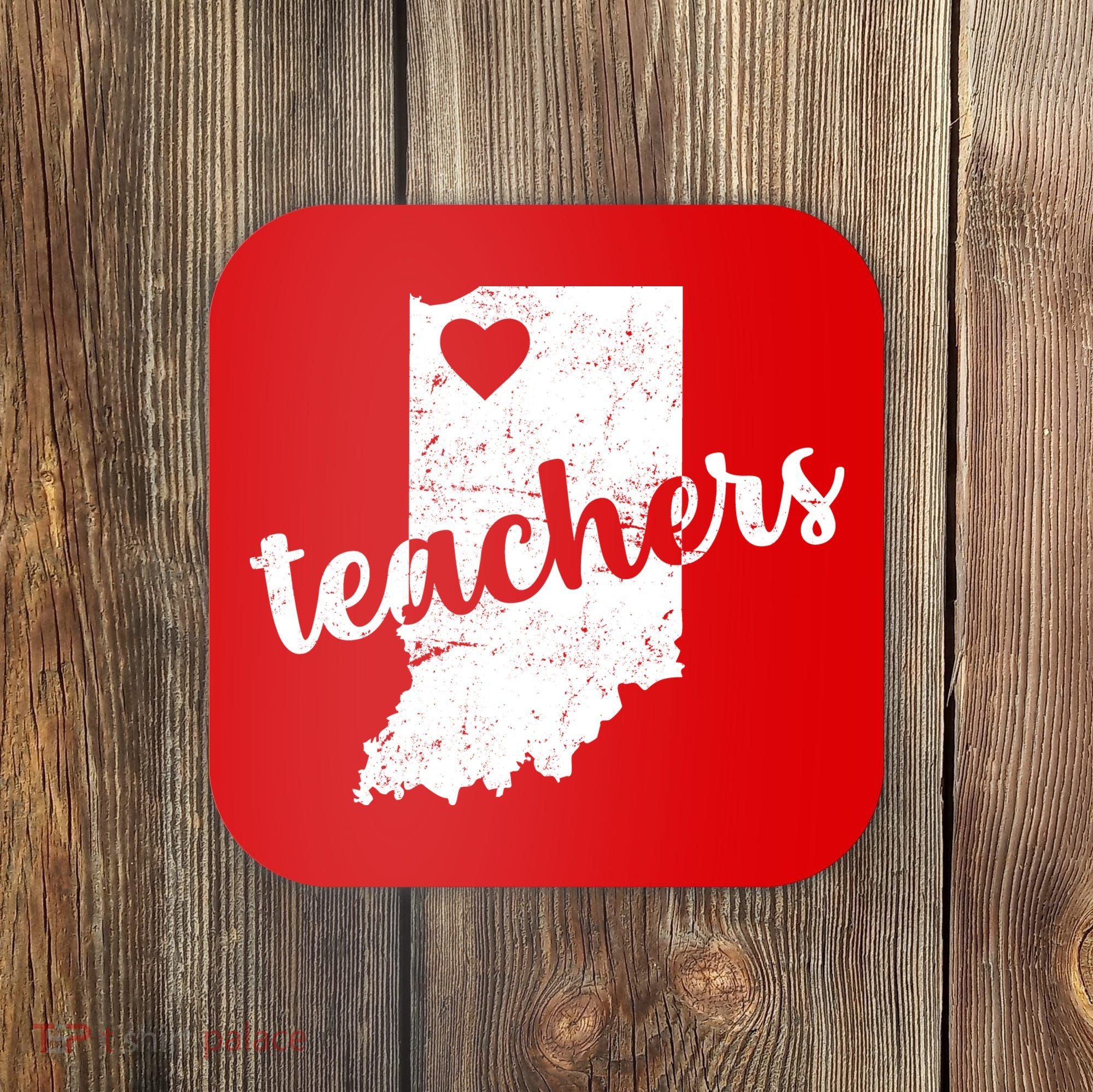 Red For Ed Indiana Teachers Coaster