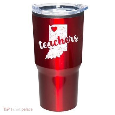 Red For Ed Indiana Teachers Tumbler