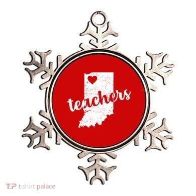 Red For Ed Indiana Teachers Ornament