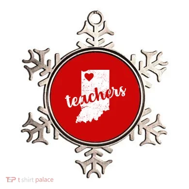 Red For Ed Indiana Teachers Ornament