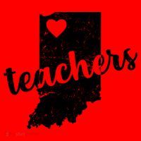 Red For Ed Indiana Teachers Santa Hat thumb 1