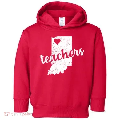 Red For Ed Indiana Teachers Toddler Hoodie