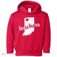 Red For Ed Indiana Teachers Toddler Hoodie thumb 0