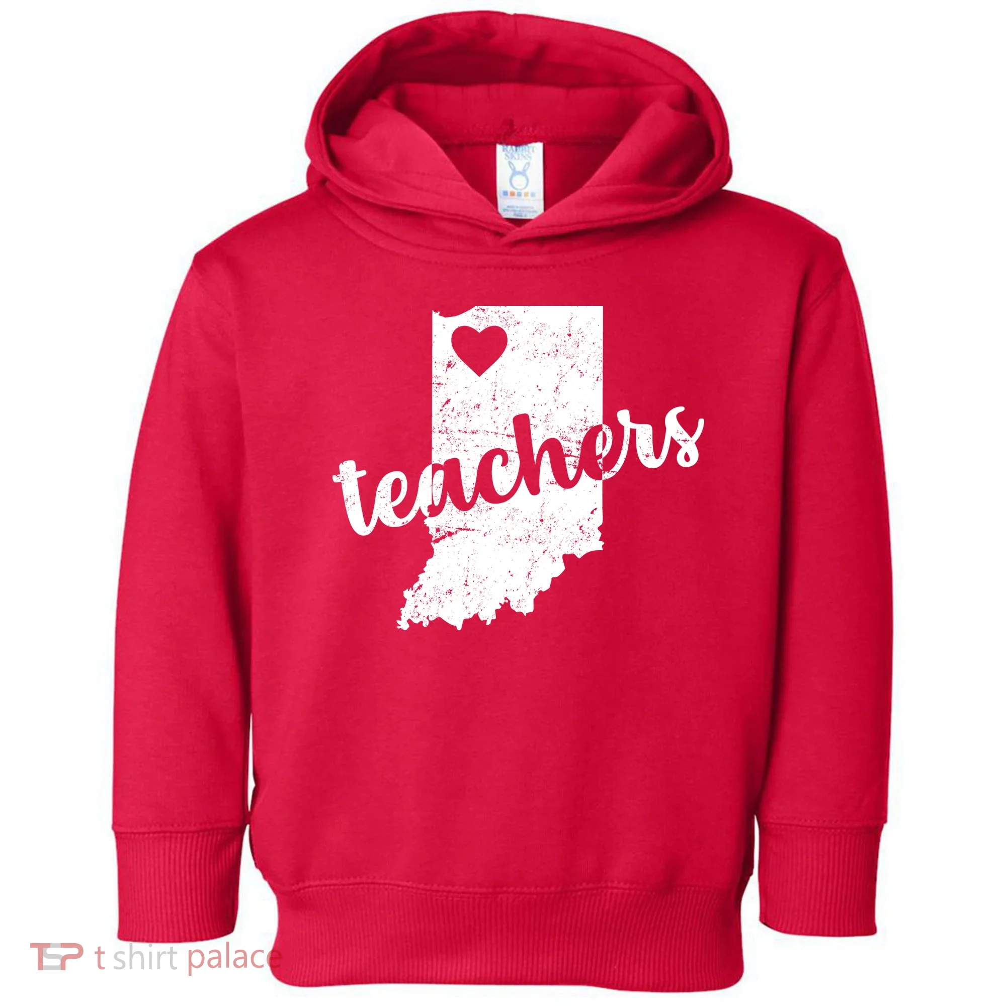 Red For Ed Indiana Teachers Toddler Hoodie