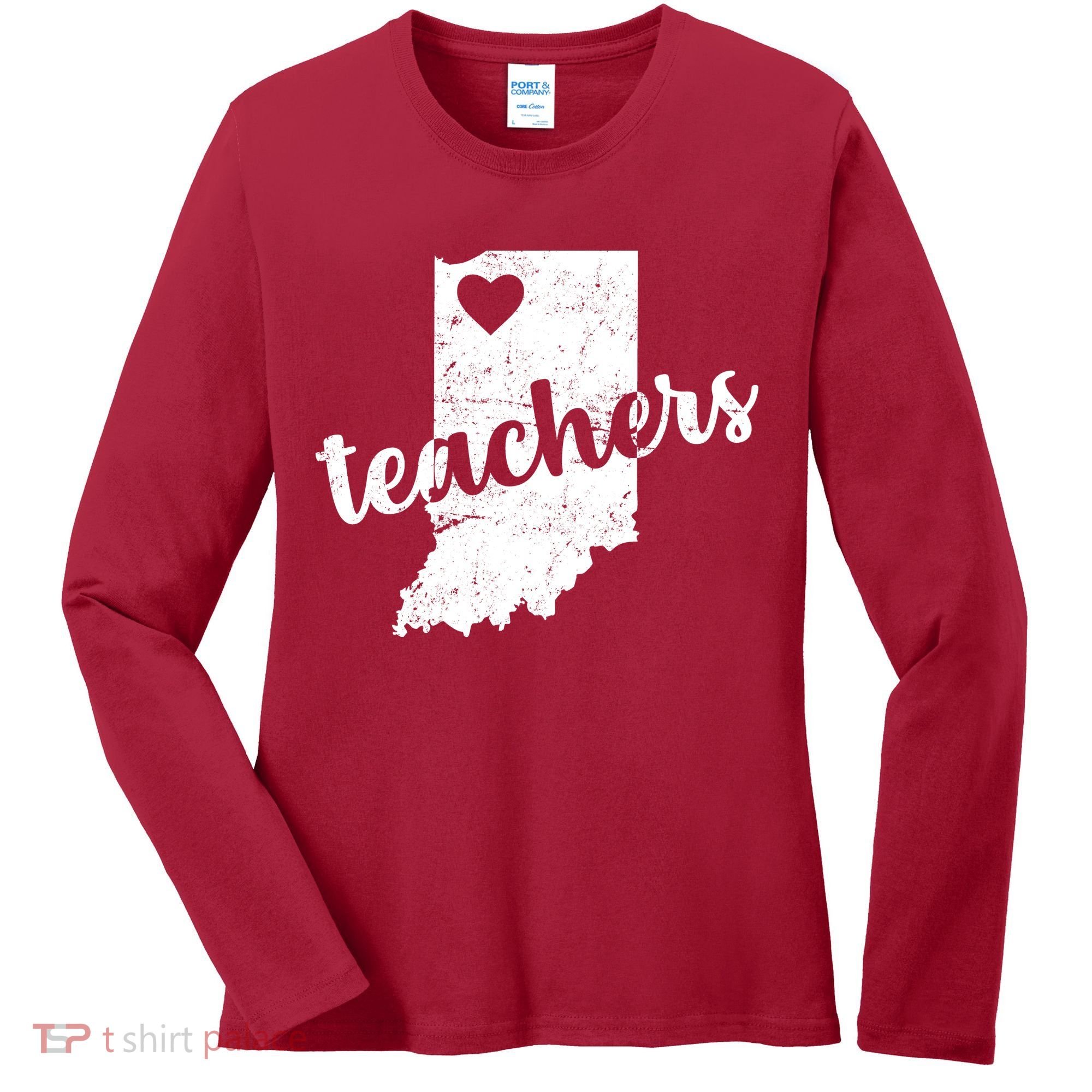 Red For Ed Indiana Teachers Women's Long Sleeve Shirt