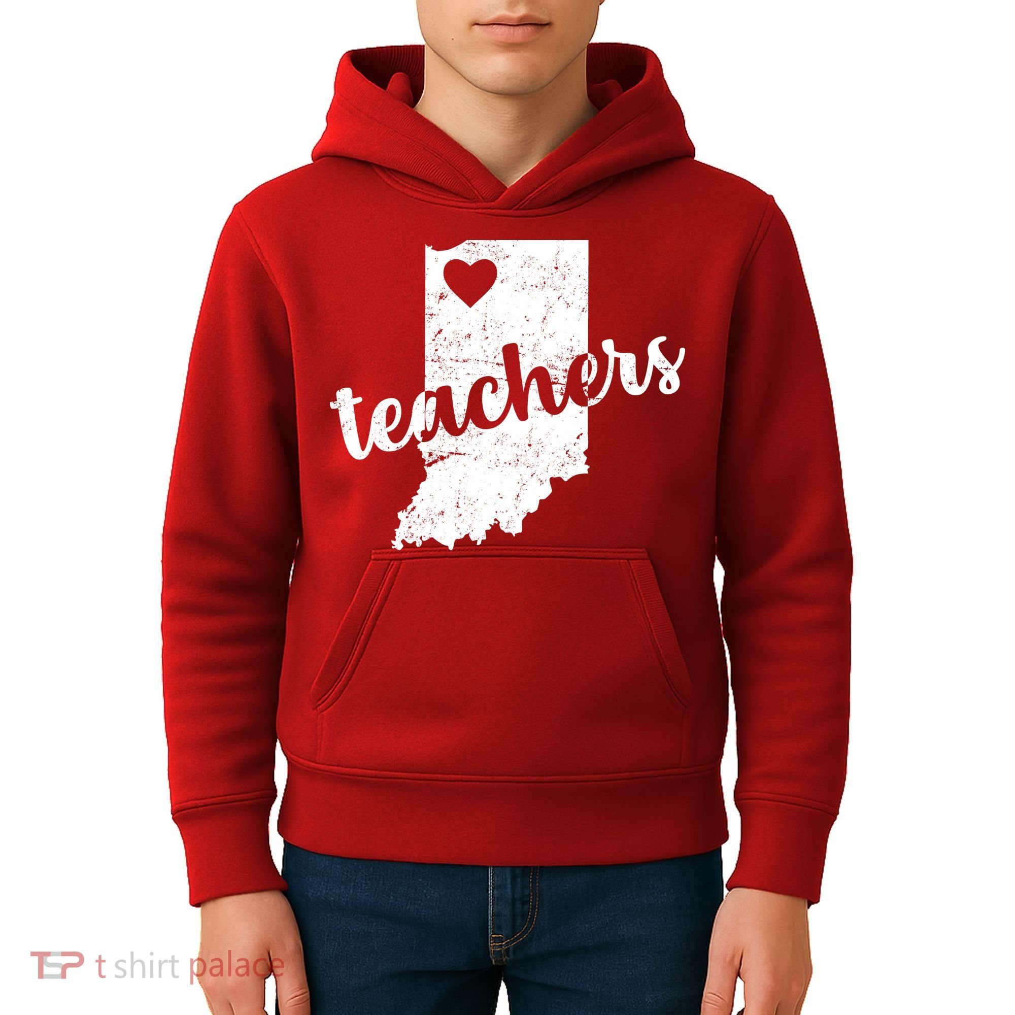 Red For Ed Indiana Teachers Kids Hoodie