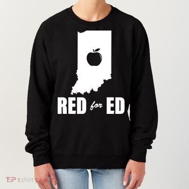 Red For Ed Indiana Teachers Apple Women's Sweatshirt