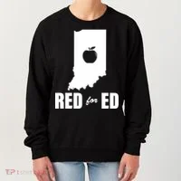 Red For Ed Indiana Teachers Apple Women's Sweatshirt thumb 0