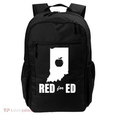 Red For Ed Indiana Teachers Apple Backpack