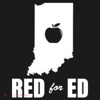 Red For Ed Indiana Teachers Apple Bucket Hat thumb 4