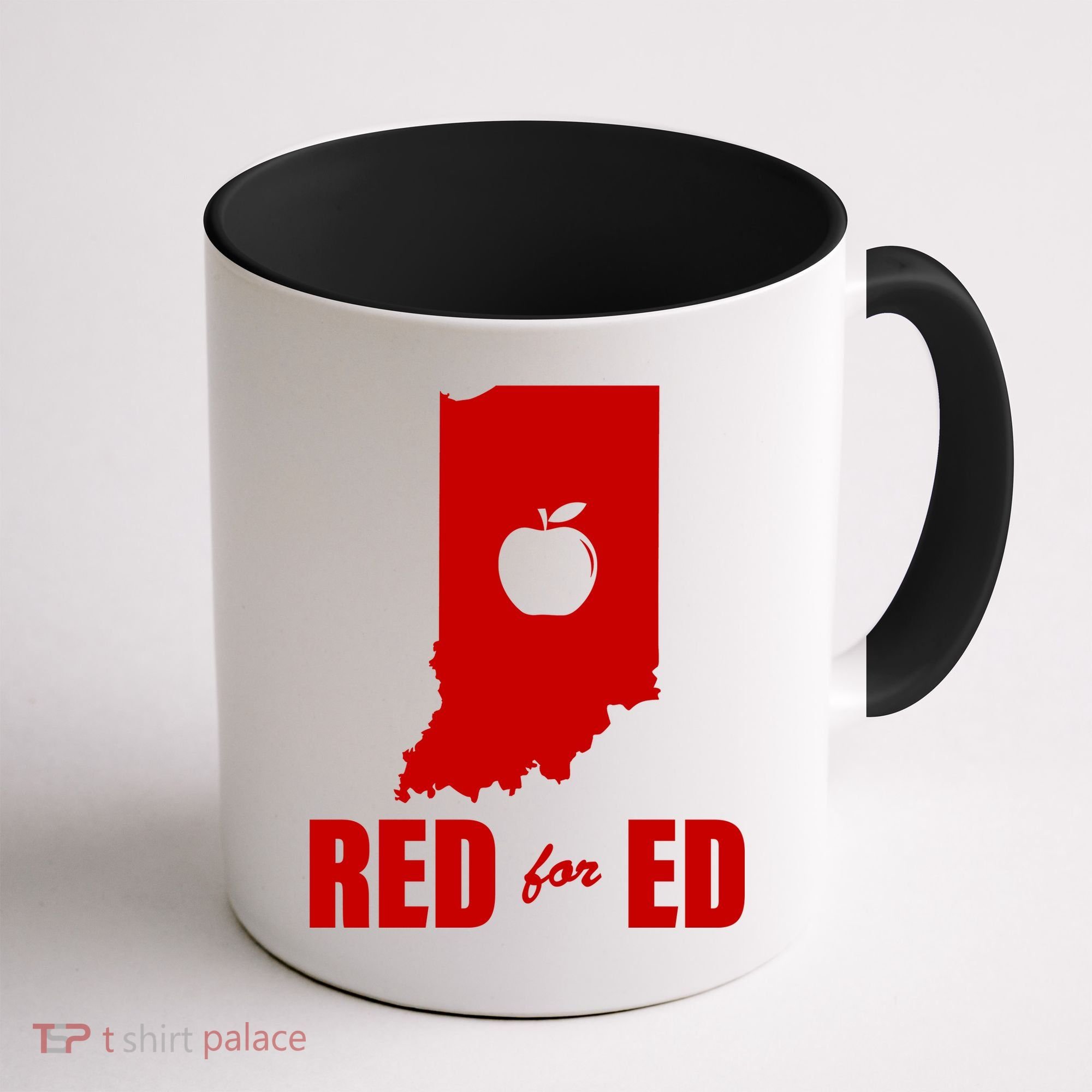 Red For Ed Indiana Teachers Apple Coffee Mug