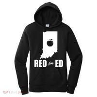 Red For Ed Indiana Teachers Apple Women's Hoodie thumb 0