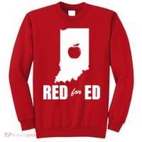 Red For Ed Indiana Teachers Apple Sweatshirt thumb 0
