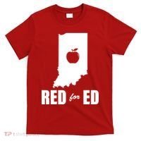 Red For Ed Indiana Teachers Apple T-Shirt thumb 0