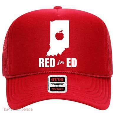 Red For Ed Indiana Teachers Apple Hat