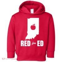 Red For Ed Indiana Teachers Apple Toddler Hoodie thumb 0