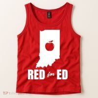 Red For Ed Indiana Teachers Apple Tank Top thumb 2
