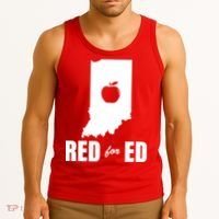 Red For Ed Indiana Teachers Apple Tank Top thumb 3