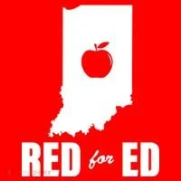 Red For Ed Indiana Teachers Apple Women's T-Shirt thumb 6