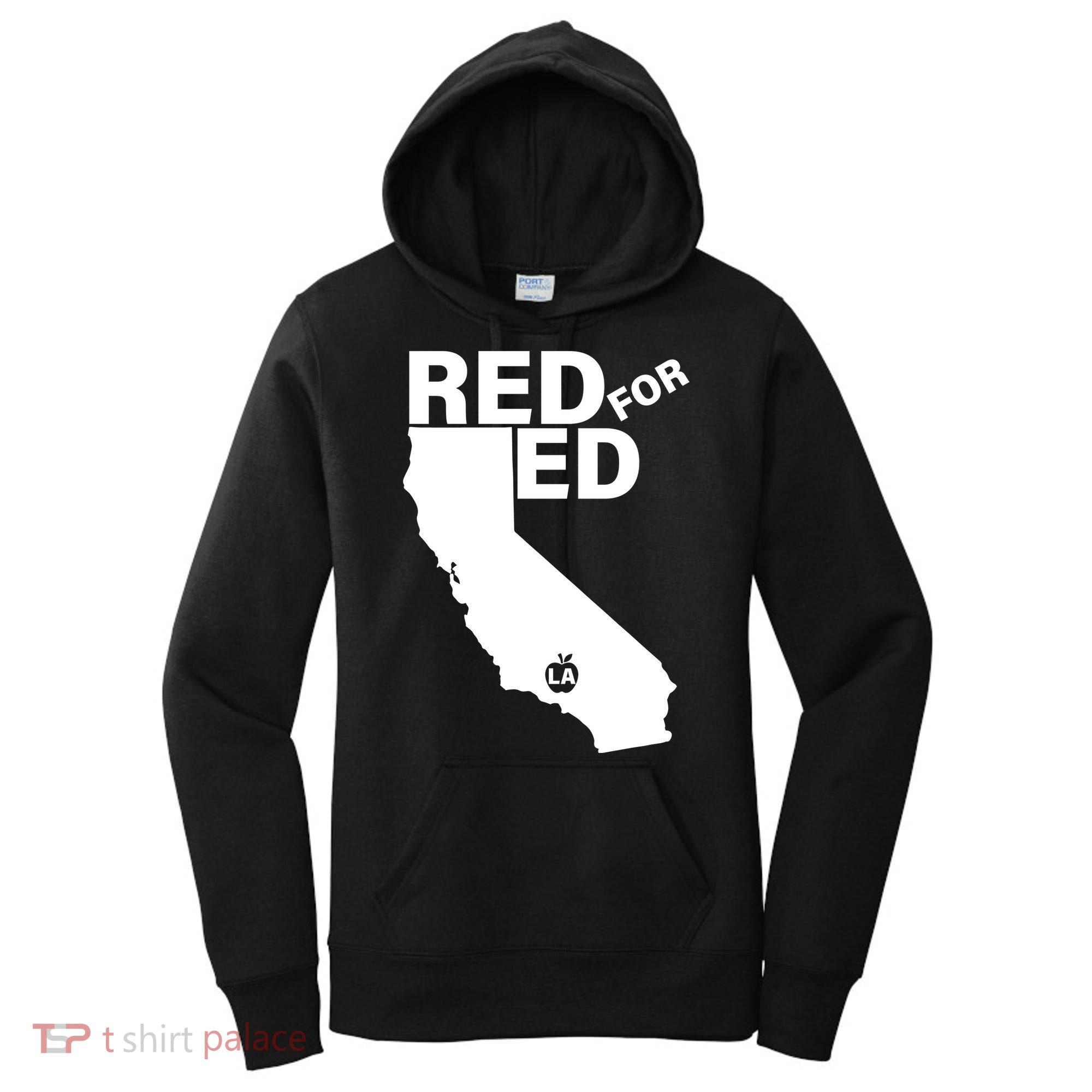 Red For Ed LA California  Women's Hoodie