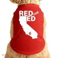 Red For Ed LA California  Doggie Tank thumb 0