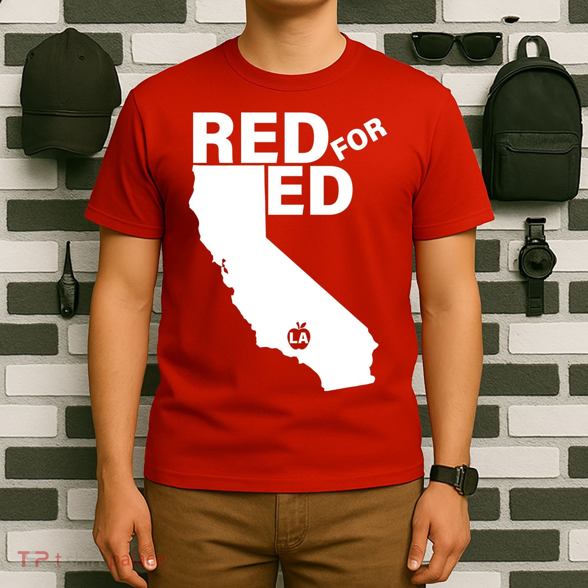 Red For Ed LA California  T-Shirt