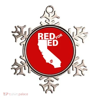 Red For Ed LA California  Ornament