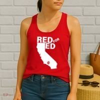 Red For Ed LA California  Women's Tank Top thumb 2
