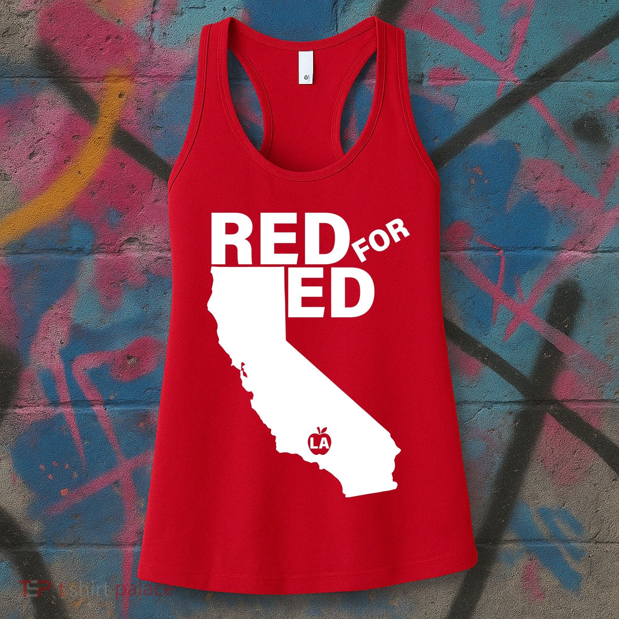 Red For Ed LA California  Women's Tank Top