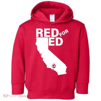Red For Ed LA California Toddler Hoodie