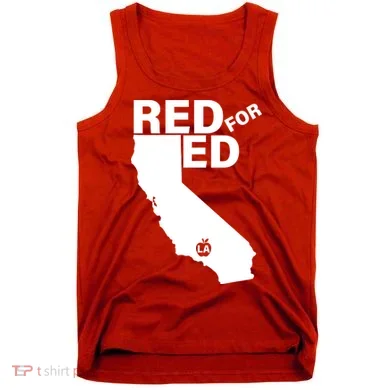 Red For Ed LA California Tank Top