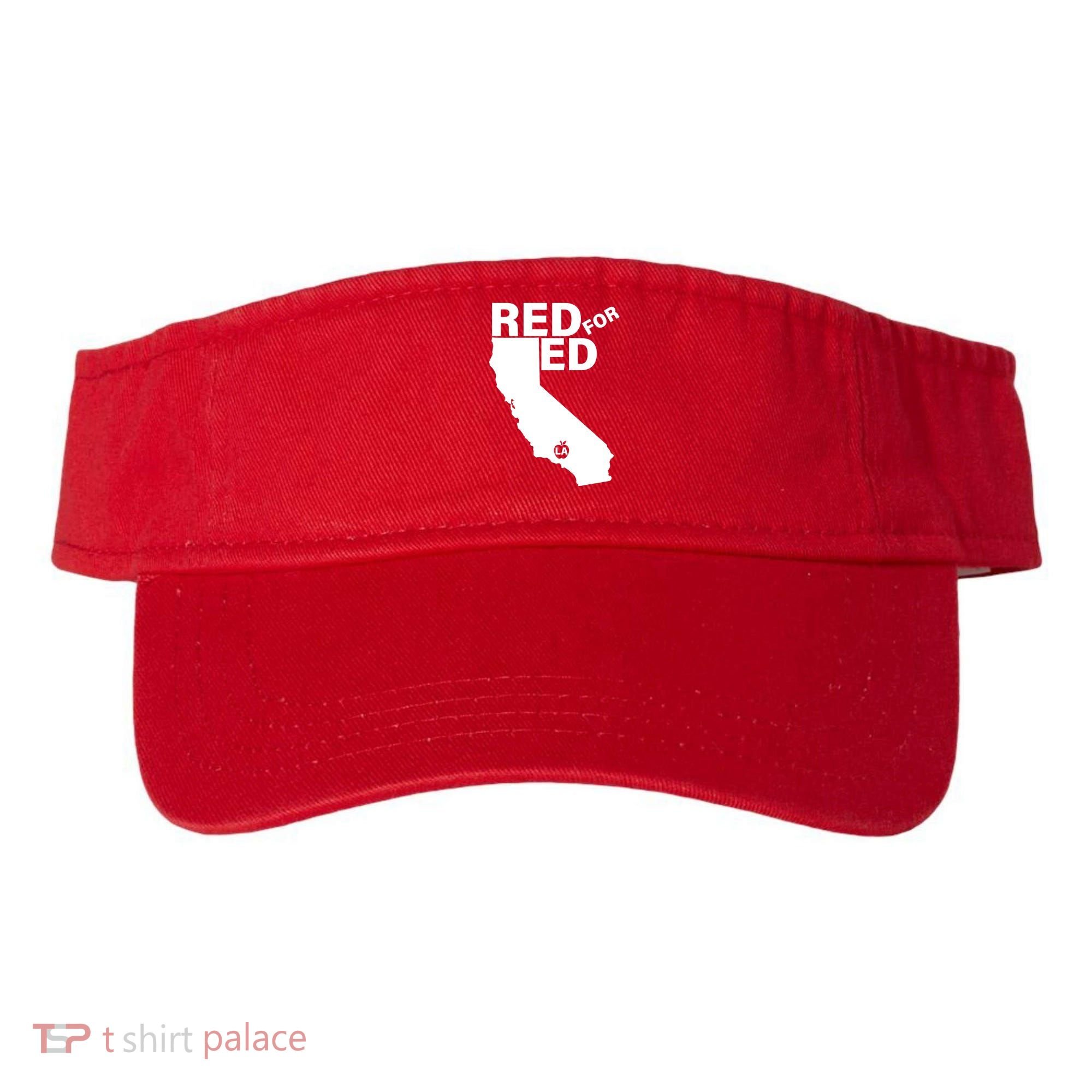 Red For Ed LA California  Visor
