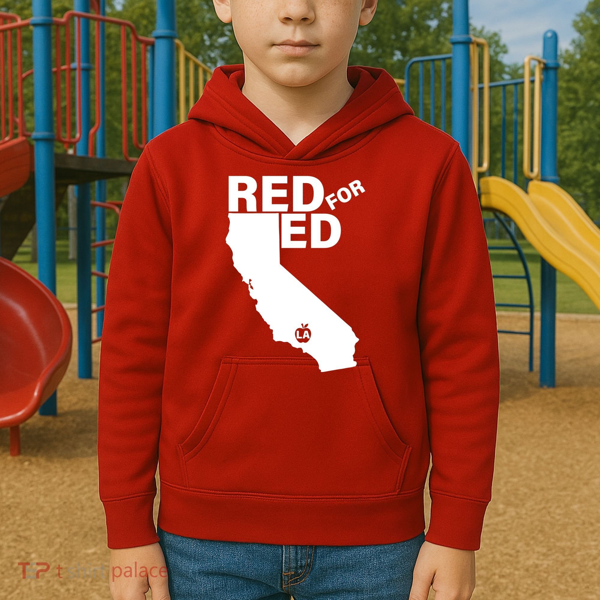 Red For Ed LA California  Kids Hoodie