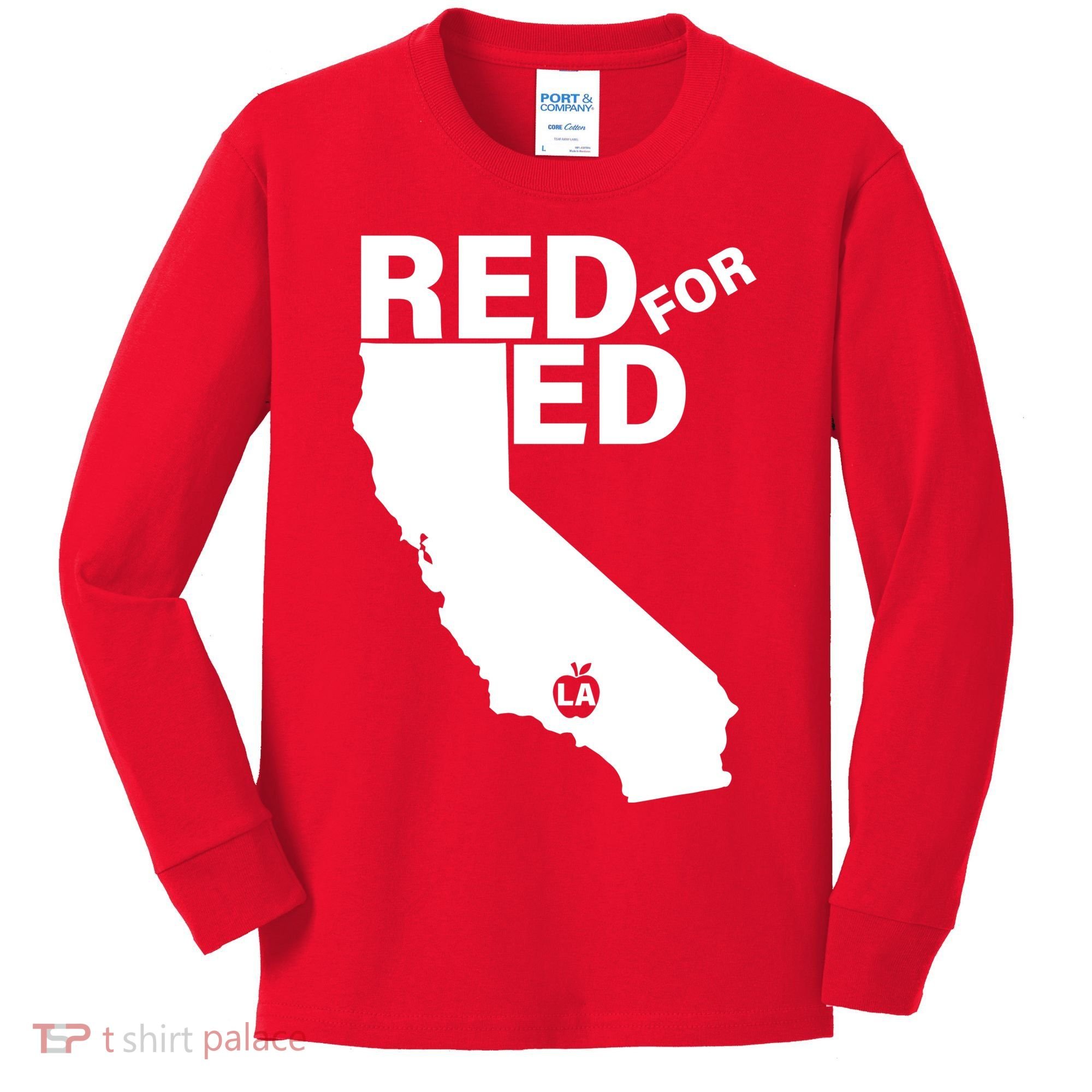 Red For Ed LA California  Kids Long Sleeve Shirt