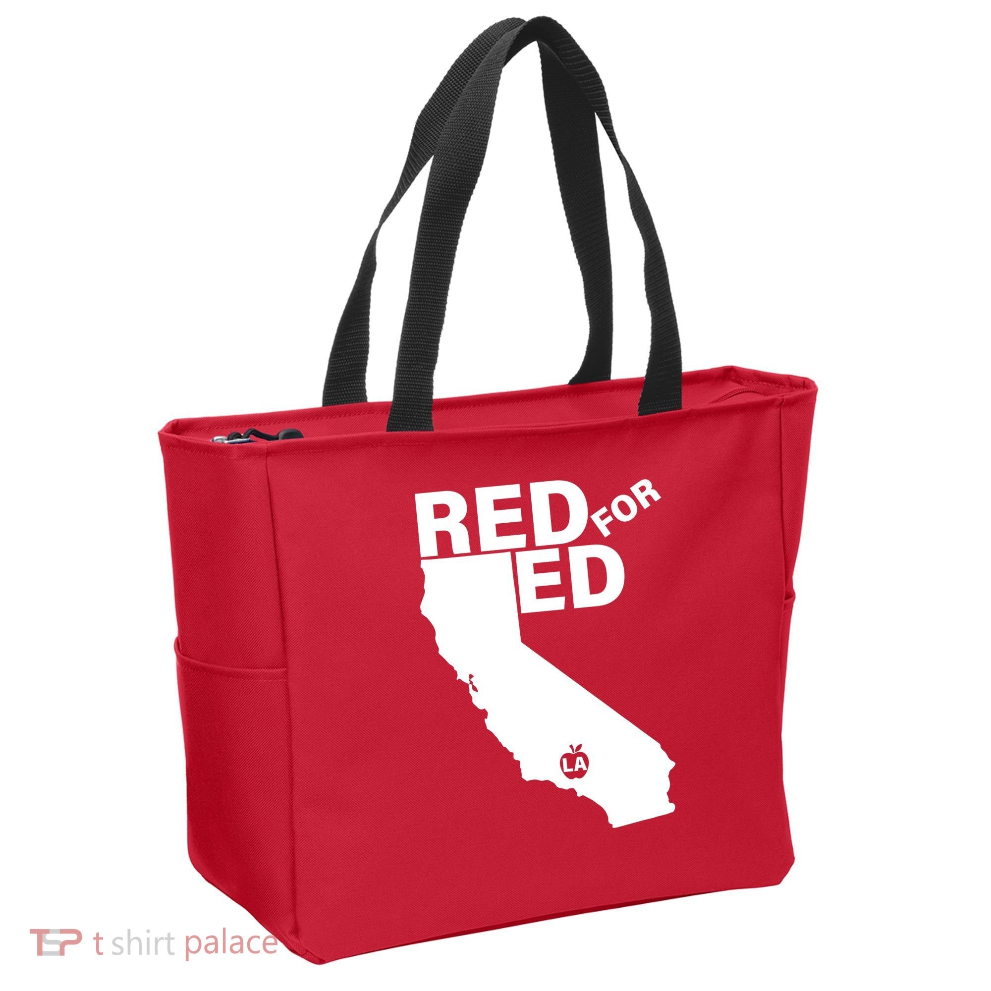 Red For Ed LA California  Tote Bag