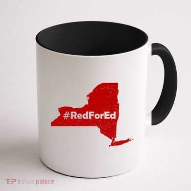Red For Ed New York Coffee Mug back