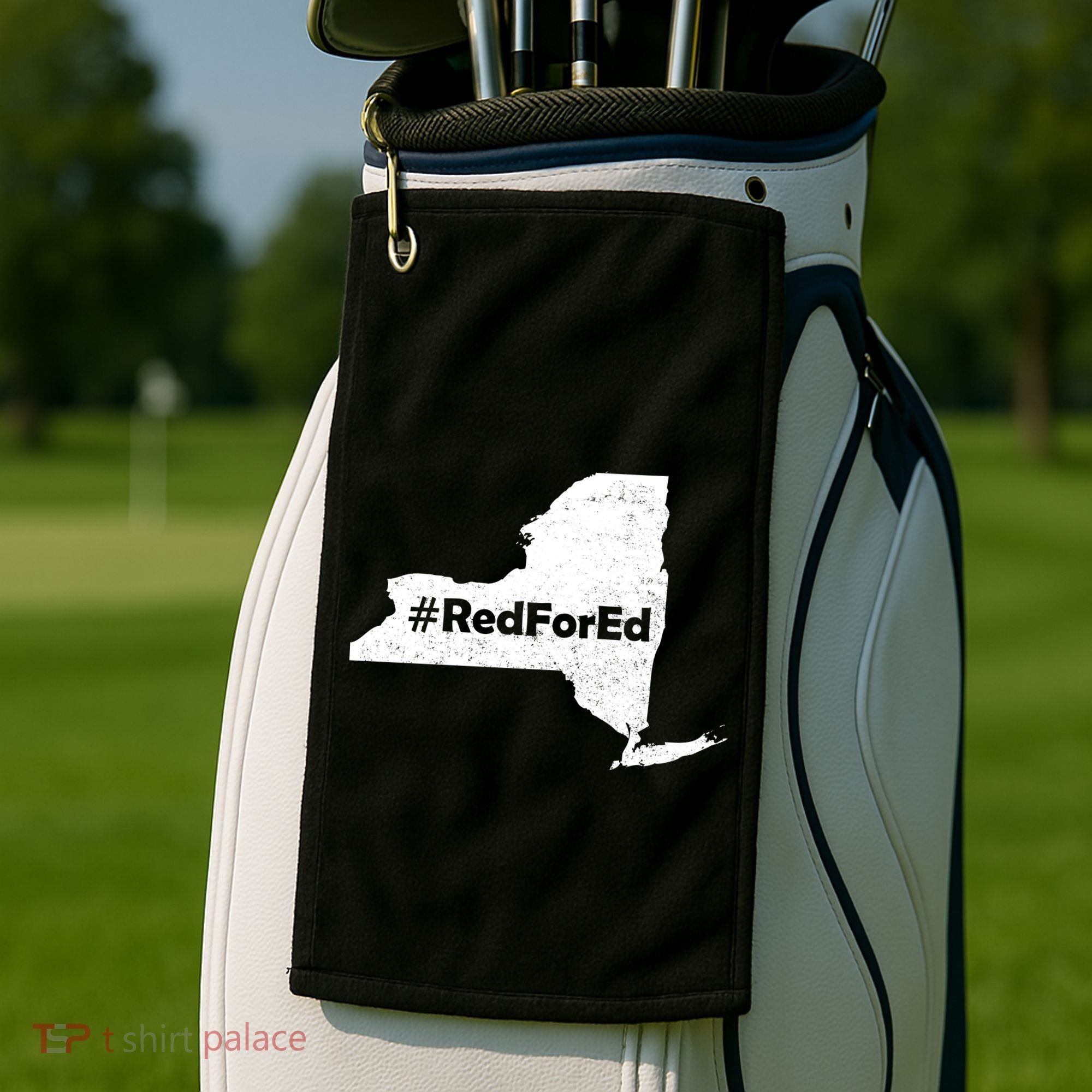 Red For Ed New York Golf Towel