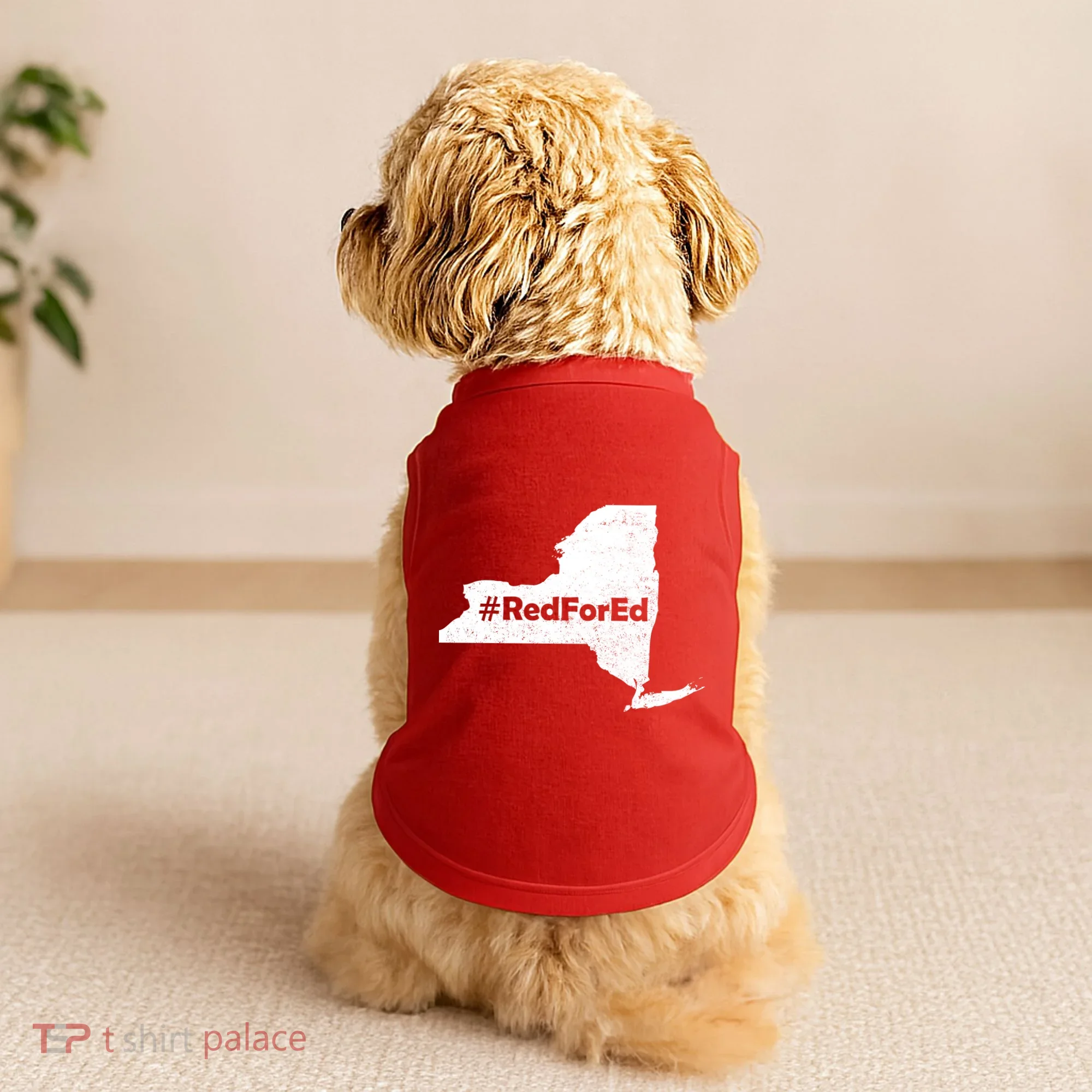 Red For Ed New York Doggie Tank